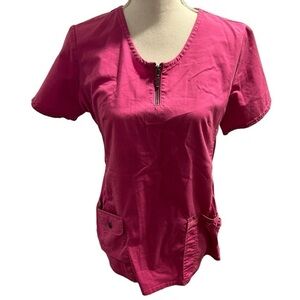 {Beyond Scrubs} Hot Pink Scrub Top